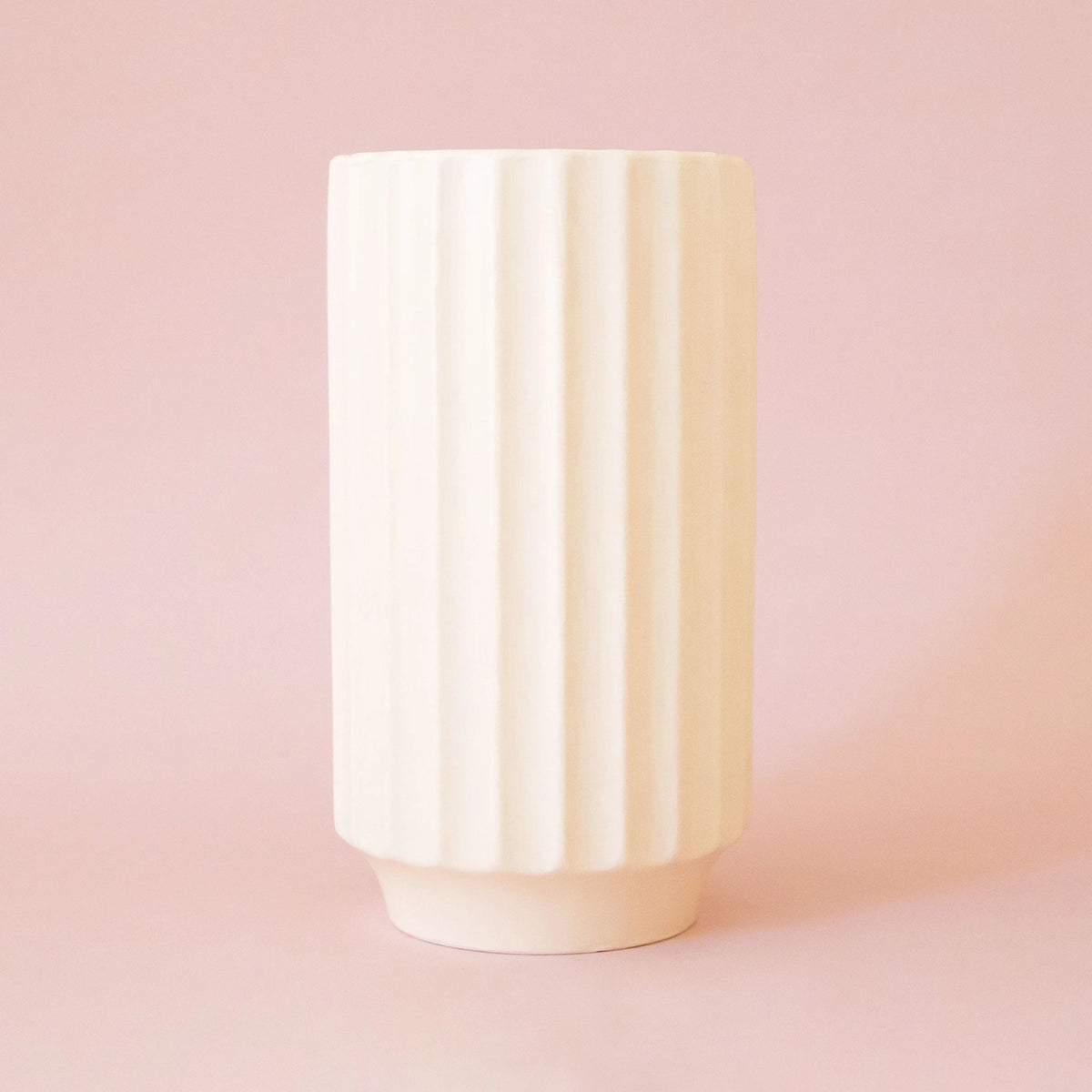 Ribbed Ceramic Vase
